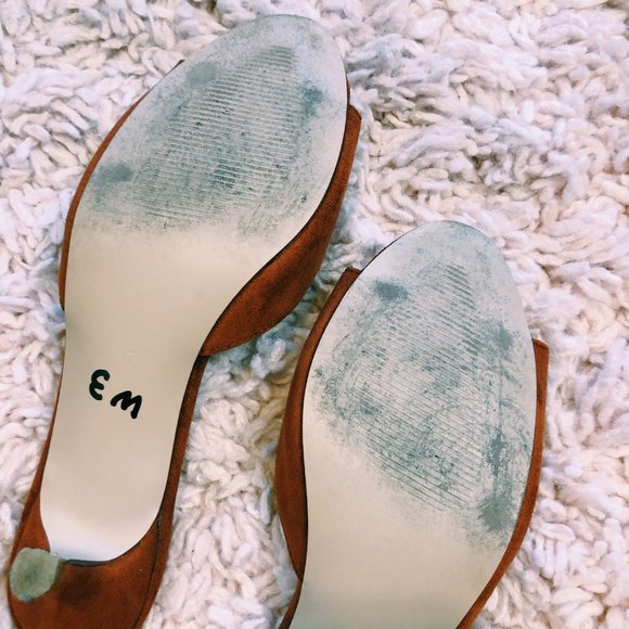 FSJ Shoes Brown Satin Heel With Front Strap - Picture 11 of 13